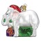Old World Christmas 3.25 In White Elephant Tree Ornament , Santa Hat Gifts